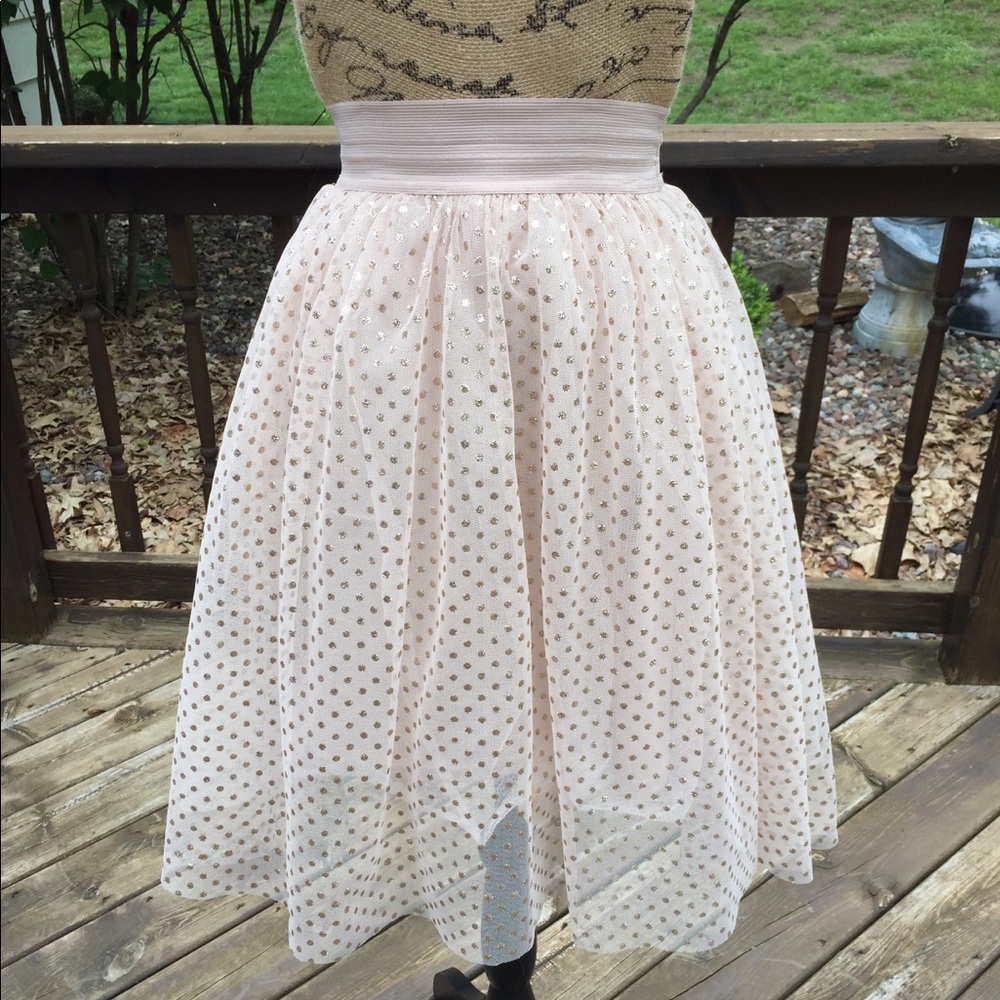 Blush Glitter Tulle Skirt